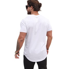 Mancozy Premium Men's Fitted Crew Neck Plain Essential Tees Short Sleeve T-Shirts for Men X-Large