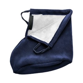 Winter Warm Cast Sock, Thick Fleece Foot Cast Cover - Below the Knee Toe Boot Cover, Protective and Washable Sleeve Wrap, Foot Warmer, Navy Blue