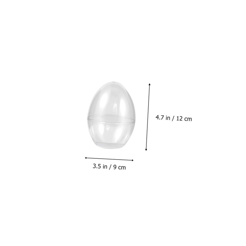 Healeved Present Ornaments 4pcs Easter Egg Bauble Container Clear Fillable