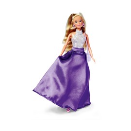 Simba 105733558 Steffi Love Magic Night Dressing Doll in a Glamorous Dress with High Heels, Earrings and Glitter Bag, 29 cm Doll, from 3 Years
