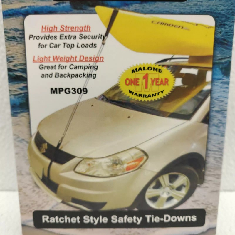 Malone Auto Racks SpeedLine Mini Ratchet Tie-Downs Kayak Canoe Jon