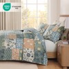 Quilts Queen Size-3 Pieces Soft Queen Bedspread Floral Patchwork Quilt