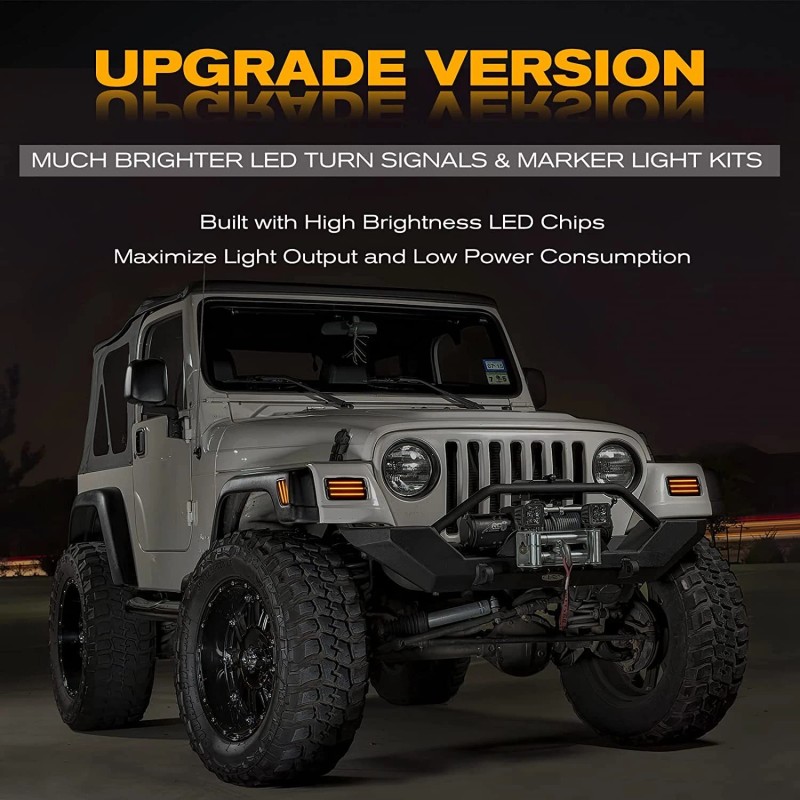 MAG For 97-06 Jeep Wrangler TJ LED Dynamic Front Side