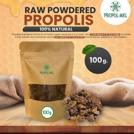 Pure Propolis Powder (100g) 100% Natural. Direct Propolis from Beekeeper. (A flat slice of compacted powder is obtained)