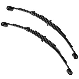 RUSSO 2PK Trailer Leaf Spring 4 Leaf Double Eye 1750 lbs Cap for 3500 lbs Axle Suspension 25-1/4" Length for SW4B