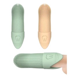 Cepillo De Dientes Para Perro, 360o Limpieza Dental, 2 Pcs Beige Verde