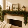 9 FT Artificial Christmas Garland with Berry and Pinecone Accents