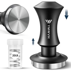 V5 Espresso Tamper, 58.3MM 2 Spring-loaded Calibrated Tamper with Stainless Steel Ripple Base, Walnut Wooden-Handle Tamper Compatible with Gaggia series Espresso Machine Portafilter and 58mm E61 Group