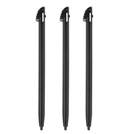 3 x Black Stylus Pens compatible with 3DS XL - Replacement Pen Slot