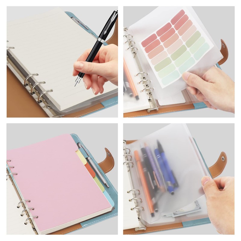 Skycase A5 Binder Notebook Folder Portfolio, 6 Holes Loose Leaf