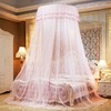 Extra Long Flowy Bed Canopy Mosquito Net (Light Pink)