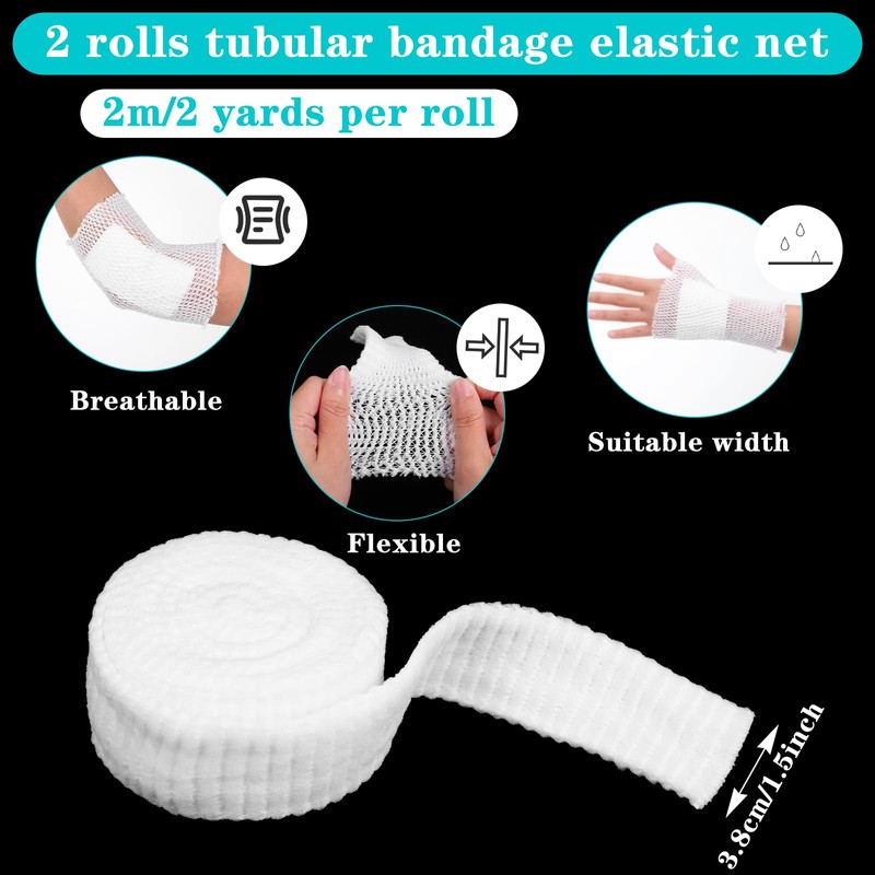 Yolev Tubular Bandage Elastic Tubular Gauze White 2M Net Wound