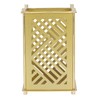 3set Pen Holder Golden Appearance Electroplating Quadrate Educational DIY Assembly
