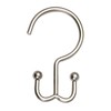 Zenna Home NeverRust Rustproof Aluminum Double Shower Curtain Hooks, Decorative