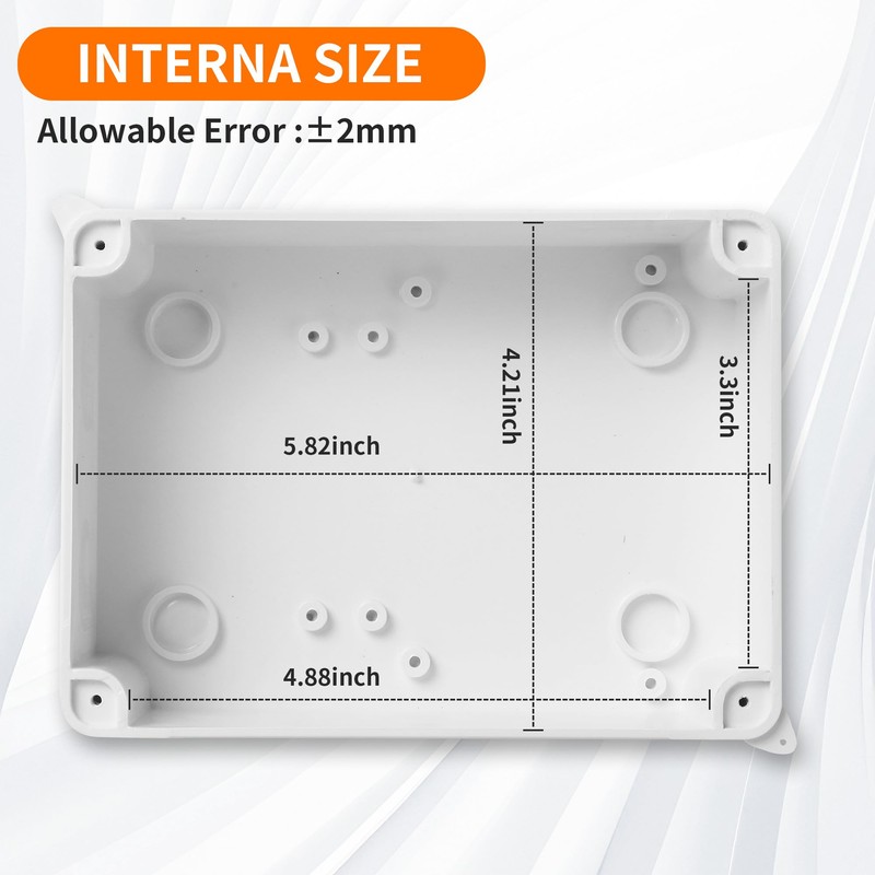BUCOMTU Junction Box Outdoor Waterproof Junction Box Surface-Mounted IP65, 150