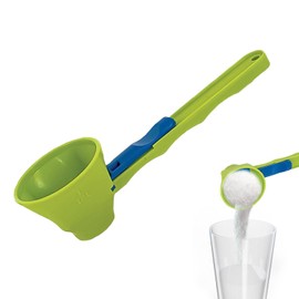 Funnel Scoop Gym | Funnel Scoop For Powder | Powder Scoop For Water Bottle No Spill Scoop Converts To Funnel With Silding Base | 2 In 1 Measuring Slide Scoop Funnel For Protein Powder And Sports Drink