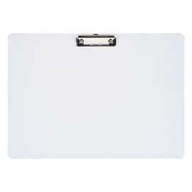PATIKIL 17 x 12.6 Inch Clipboard Landscape, A3 PP Plastic Office Clipboards Low Profile Clip for Office Drawing Sketching, White