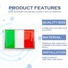 Perdecor Italy Flag Sticker Emblem Italian Decal Car Chrome Flags,