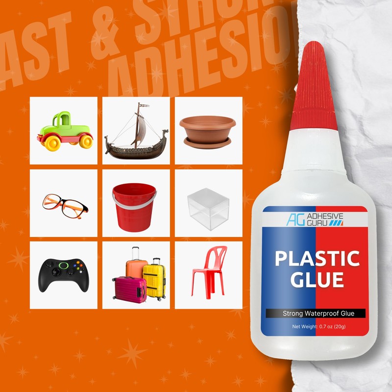 Adhesive Guru Plastic Glue (0.7 oz) Ultra Strong Super Glue