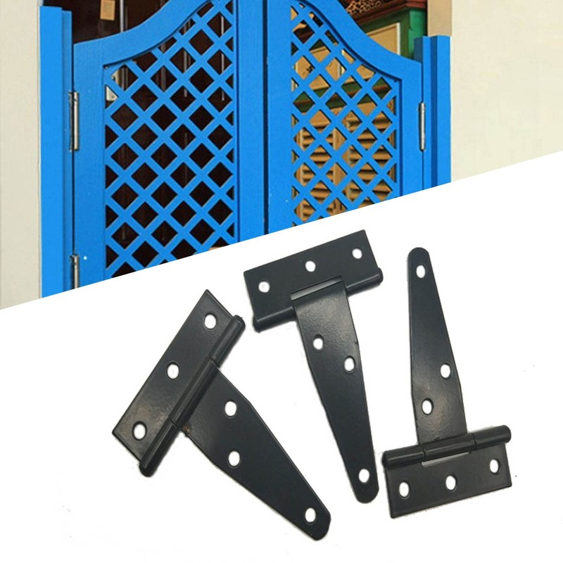 6 Pcs 7.9in T Strap Hinges, Heavy Duty Shed Door