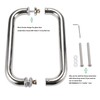 BlueNatHxRPR 12" Glass Door Handle Shower Door Handle Made of