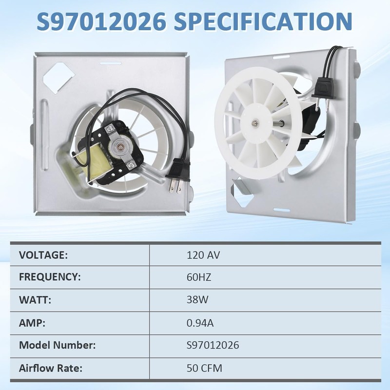 EAGLEGGO C350BN Replacement Motor/Wheel for Bathroom Fan Motor (696N A