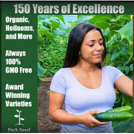 Park Seed Variety of Cucumber Seeds, Planting Cucumbers, Vegetable Seeds, Easy to Grow, Non-GMO, Perfect for Harvesting, Sir Crunch a Lot Hybrid, Pack of 15