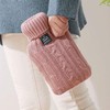 TSQIBU Hot Water Bottle, Yutanpo, 2.0L Capacity, Knit Cover, Large