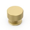 Asidrama 10 Pack Brushed Gold Kitchen Cabinet Knobs, Knurled Cabinet