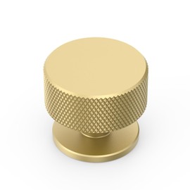 Asidrama 10 Pack Brushed Gold Kitchen Cabinet Knobs, Knurled Cabinet Knobs Kitchen Cabinet Hardware for Cupboard Drawer