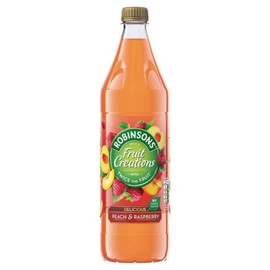 Robinsons Fruit Creations, Real Fruit Squash, Low Calorie, Delicious Peach and Raspberry, 20 Servings, 1L