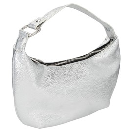 Depesche TOPModel City Girls 12566 Small Handbag in Silver, Leather Look Bag with Short Carry Handle