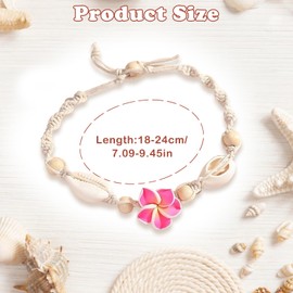 Sommer Fußkettchen für Damen Muschel Fußkette Verstellbar, Fussketten für Frauen Muscheln, Fußkettchen Boho Fußkette Muschel Armband, Fusskette Strand Fußkette mit Muscheln für Frauen und Mädchen