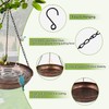 OUISJYER Hanging Bird Bath for Outside, 12" Metal Bird Bath