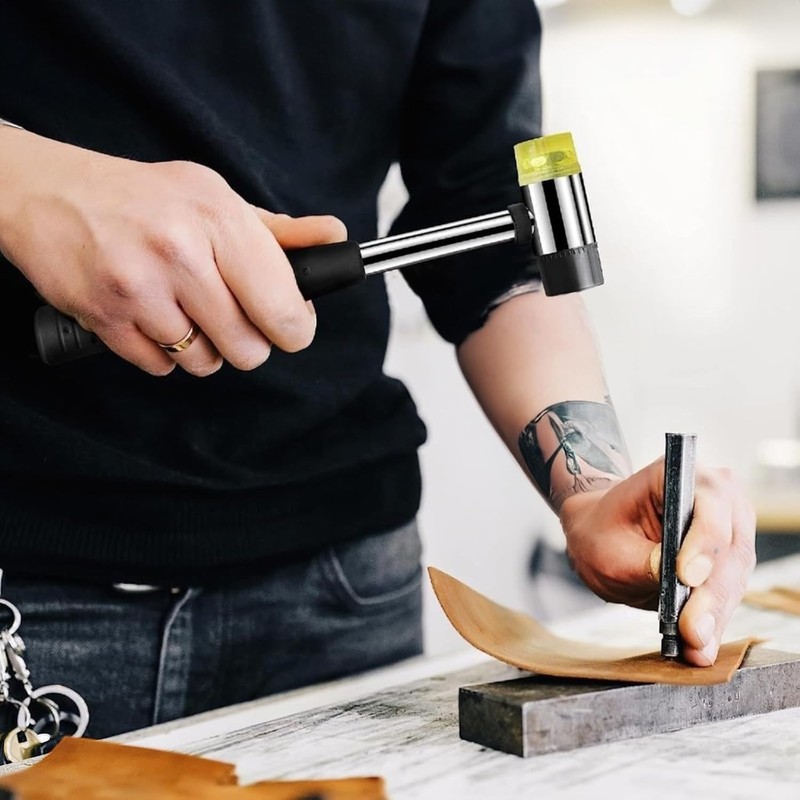 2 x Rubber Mallet, 25 mm Double Head Mallet, Soft