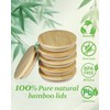 TEHDYCU Oui Yogurt Jar Lids 6 Pack, Bamboo Covers Perfect