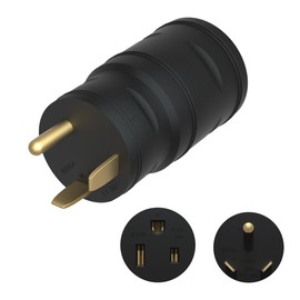 ENERLITES 69354 30 Male to 50 Amp 3 Prong Female Power Adaptor NEMA TT-30P to 6-50R EV Charger Adapter Cord, 30A, Black