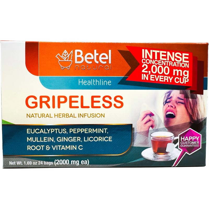 Betel Natural Gripless Tea - All Natural Aid for Cold