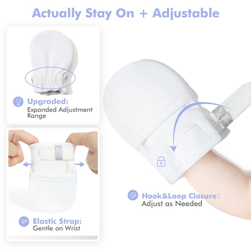 HAPIU Baby Mitten, 3 pack, Cloud&Cloud&Cloud, 0-3 Months