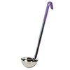 Winco One Piece Stainless Steel Ladle, 6 Ounce, 15.5", Purple