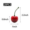 Wuyituart 20 Pcs Red Black Artificial Cherries Faux Cherry Decorative