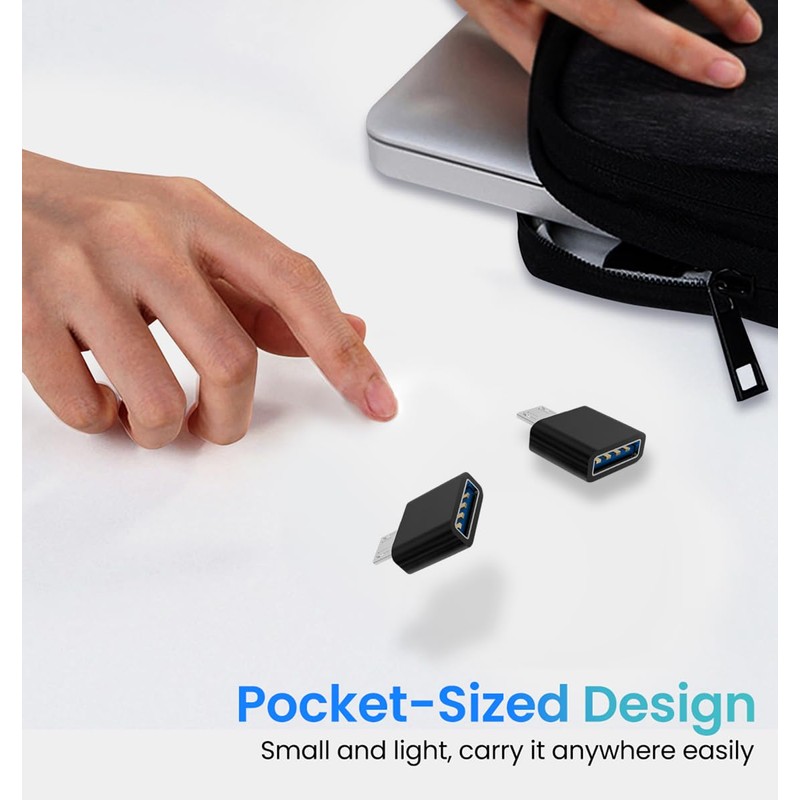 5 Plus 2 Pcs Micro USB OTG to USB Adapter