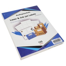 (100 Sheets) 20 up Blank Shipping/Mailing Address Labels 4x1 2000 Permanent Adhesive, Ultra White Easy Peel Off Labels for Laser or Inkjet Printers