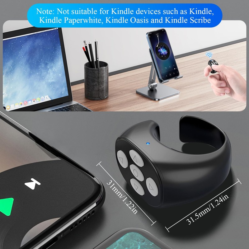 Wireless Bluetooth Remote Control, 2025 New Remote Control Page Turner