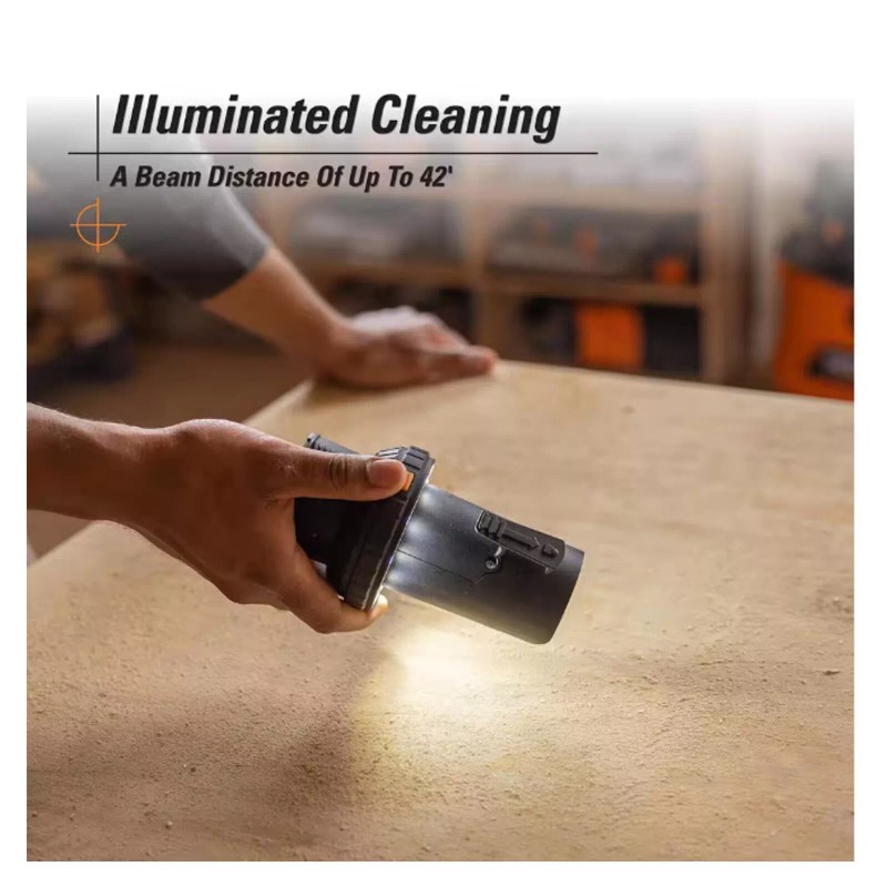 RIDGID 2-1/2 in. LED Lighted Passthrough Accessory Cuff Shop Vac