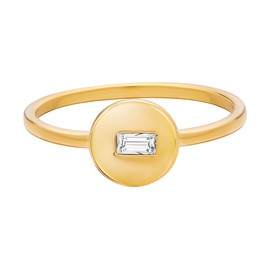 cai 276270001V Women's Ring 925 Sterling Silver Yellow Gold-Plated Boho Zirconia Baguette Stone 925 Sterling Silver Shiny Zirconia Yellow, Sterling Silver, Cubic Zirconia