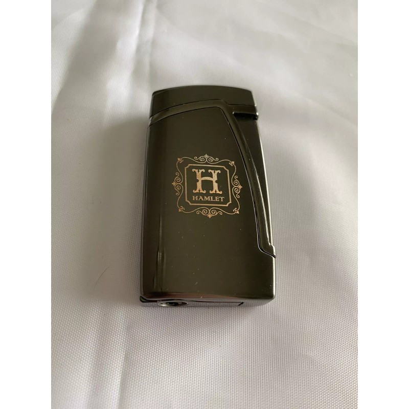 Rocky Patel Hamlet Cigar Lighter - Gunmetal - Angled Dual