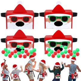 Hollowfly Christmas in July 4 Sets Party Games Swing Shaking Balls Novelty Twerk Includes 80 Balls and 4 Strap Shake Boxes for Classroom Party Favor Summer Family Student Indoor Outdoor Games