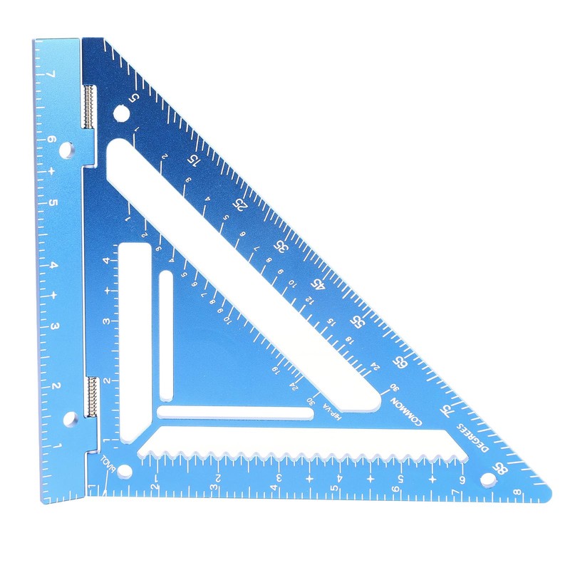 Rafter Square Tool with Jig Block, Woodworking Square Ruler, Precision