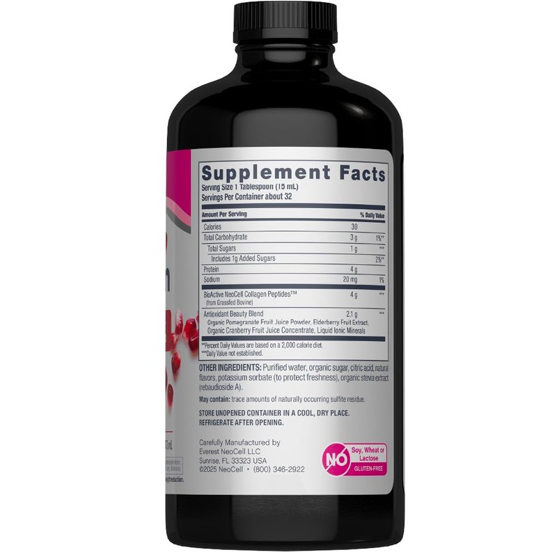 NeoCell Liquid Collagen, Skin, Hair, Nails and Joints Supplement, Includes